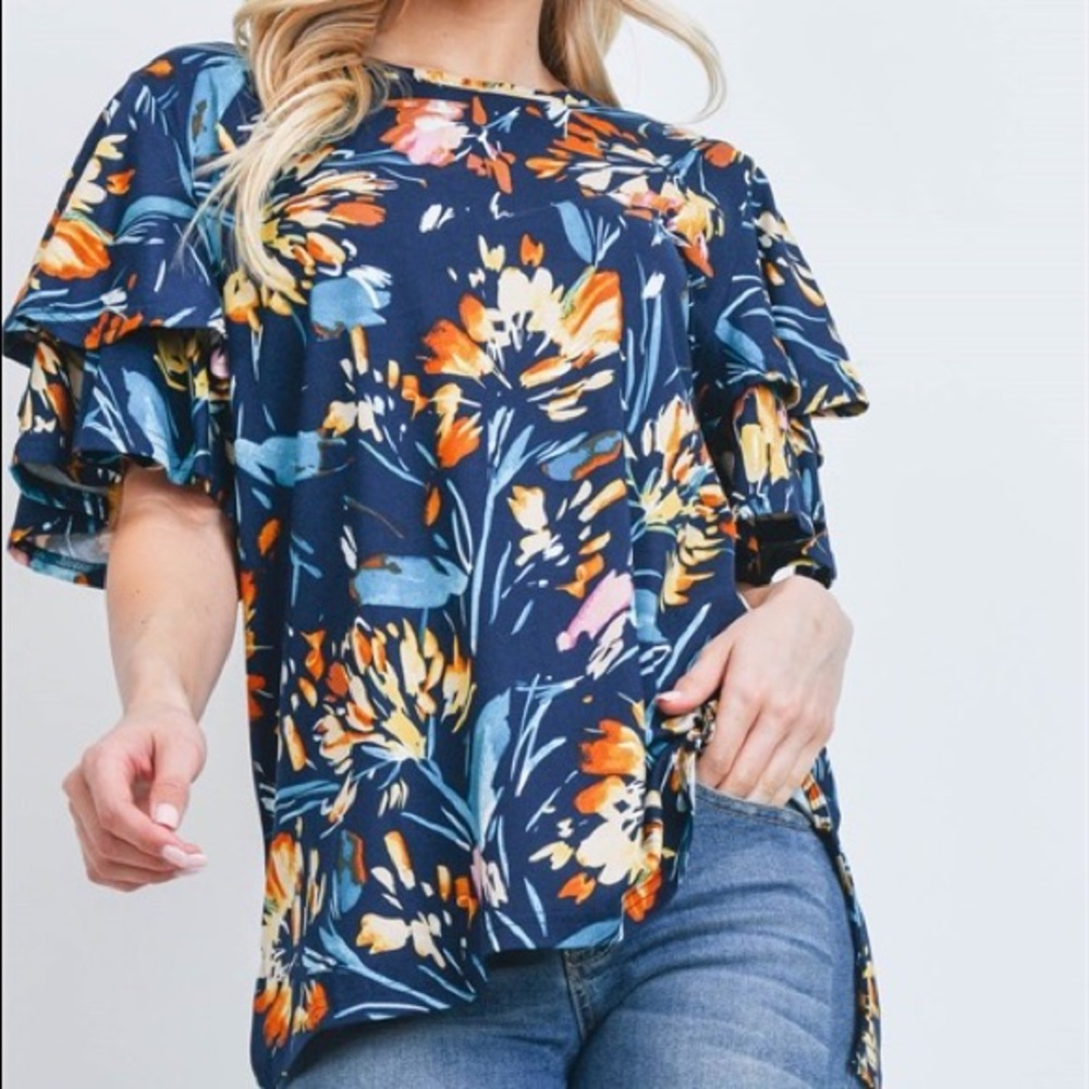 Floral Tunic Style Top